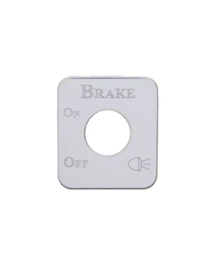 (CARD) STAINLESS STEEL KENWORTH SWITCH PLATE - BRAKE LIGHT