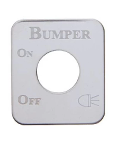 (CARD) STAINLESS STEEL KENWORTH SWITCH PLATE - BUMPER LIGHT (CARD) STAINLESS STEEL KENWORTH SWITCH PLATE - BUMPER LIGHT