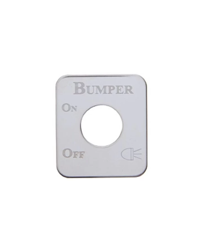 (CARD) STAINLESS STEEL KENWORTH SWITCH PLATE - BUMPER LIGHT