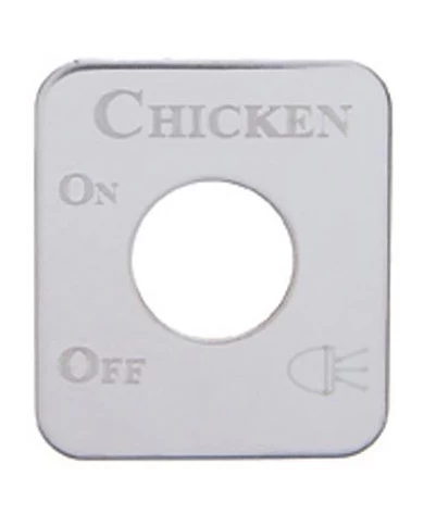 (CARD) STAINLESS STEEL KENWORTH SWITCH PLATE - CHICKEN LIGHT (CARD) STAINLESS STEEL KENWORTH SWITCH PLATE - CHICKEN LIGHT