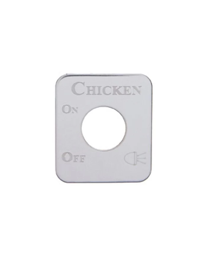 (CARD) STAINLESS STEEL KENWORTH SWITCH PLATE - CHICKEN LIGHT (CARD) STAINLESS STEEL KENWORTH SWITCH PLATE - CHICKEN LIGHT