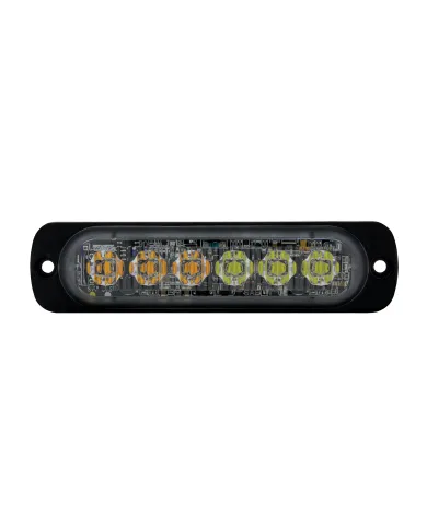 UP36926B-6 High Power LED Super Thin Directional Warning Light - Amber & White LED (Bulk)