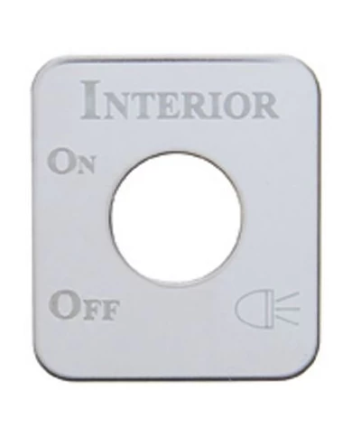 (CARD) STAINLESS STEEL KENWORTH SWITCH PLATE - INTERIOR LIGHT (CARD) STAINLESS STEEL KENWORTH SWITCH PLATE - INTERIOR LIGHT