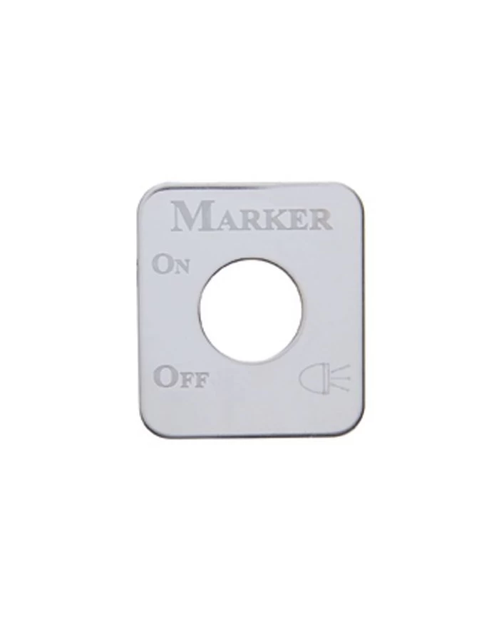 (CARD) STAINLESS STEEL KENWORTH SWITCH PLATE - MARKER LIGHT (CARD) STAINLESS STEEL KENWORTH SWITCH PLATE - MARKER LIGHT