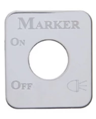 (CARD) STAINLESS STEEL KENWORTH SWITCH PLATE - MARKER LIGHT (CARD) STAINLESS STEEL KENWORTH SWITCH PLATE - MARKER LIGHT