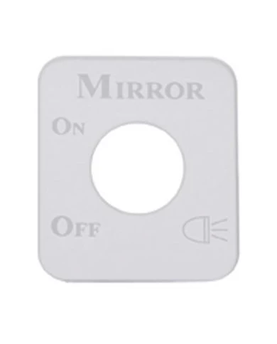 (CARD) STAINLESS STEEL KENWORTH SWITCH PLATE - MIRROR LIGHT (CARD) STAINLESS STEEL KENWORTH SWITCH PLATE - MIRROR LIGHT