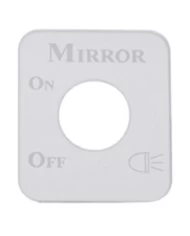 (CARD) STAINLESS STEEL KENWORTH SWITCH PLATE - MIRROR LIGHT (CARD) STAINLESS STEEL KENWORTH SWITCH PLATE - MIRROR LIGHT