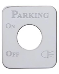 (CARD) STAINLESS STEEL KENWORTH SWITCH PLATE - PARKING LIGHTS (CARD) STAINLESS STEEL KENWORTH SWITCH PLATE - PARKING LIGHTS
