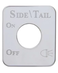 (CARD) STAINLESS STEEL KENWORTH SWITCH PLATE - SIDE/TAIL (CARD) STAINLESS STEEL KENWORTH SWITCH PLATE - SIDE/TAIL