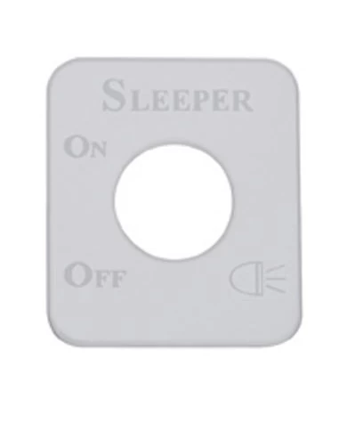(CARD) STAINLESS STEEL KENWORTH SWITCH PLATE - SLEEPER LIGHT (CARD) STAINLESS STEEL KENWORTH SWITCH PLATE - SLEEPER LIGHT