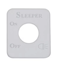(CARD) STAINLESS STEEL KENWORTH SWITCH PLATE - SLEEPER LIGHT (CARD) STAINLESS STEEL KENWORTH SWITCH PLATE - SLEEPER LIGHT