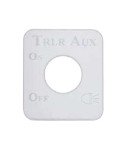 (CARD) STAINLESS STEEL KENWORTH SWITCH PLATE - TRAILER AUXILIARY LIGHT (CARD) STAINLESS STEEL KENWORTH SWITCH PLATE - TRAILER AUXILIARY LIGHT