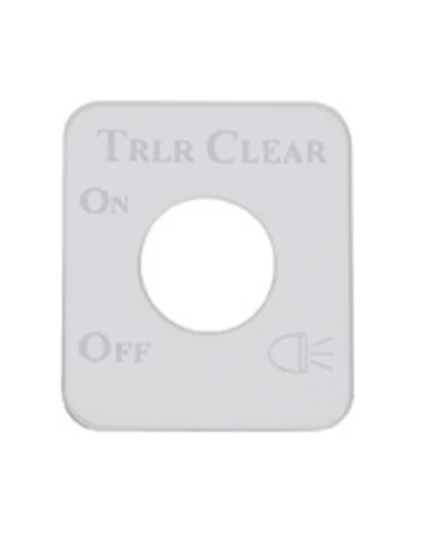 (CARD) STAINLESS STEEL KENWORTH SWITCH PLATE - TRAILER CLEARANCE (CARD) STAINLESS STEEL KENWORTH SWITCH PLATE - TRAILER CLEARANCE