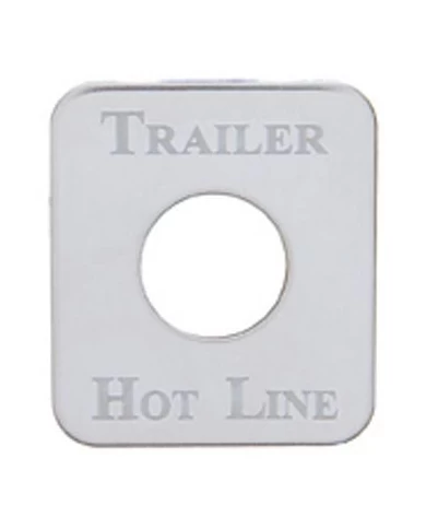 (CARD) STAINLESS STEEL KENWORTH SWITCH PLATE - TRAILER HOT LINE (CARD) STAINLESS STEEL KENWORTH SWITCH PLATE - TRAILER HOT LINE