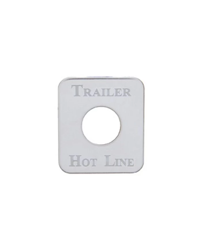 (CARD) STAINLESS STEEL KENWORTH SWITCH PLATE - TRAILER HOT LINE (CARD) STAINLESS STEEL KENWORTH SWITCH PLATE - TRAILER HOT LINE