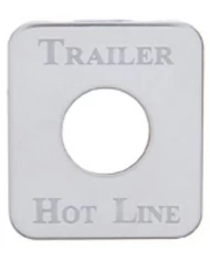 (CARD) STAINLESS STEEL KENWORTH SWITCH PLATE - TRAILER HOT LINE (CARD) STAINLESS STEEL KENWORTH SWITCH PLATE - TRAILER HOT LINE