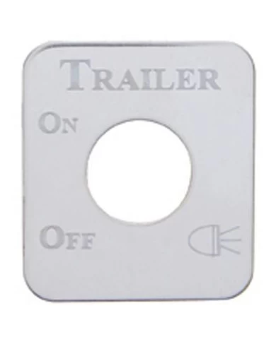 (CARD) STAINLESS STEEL KENWORTH SWITCH PLATE - TRAILER LIGHT (CARD) STAINLESS STEEL KENWORTH SWITCH PLATE - TRAILER LIGHT