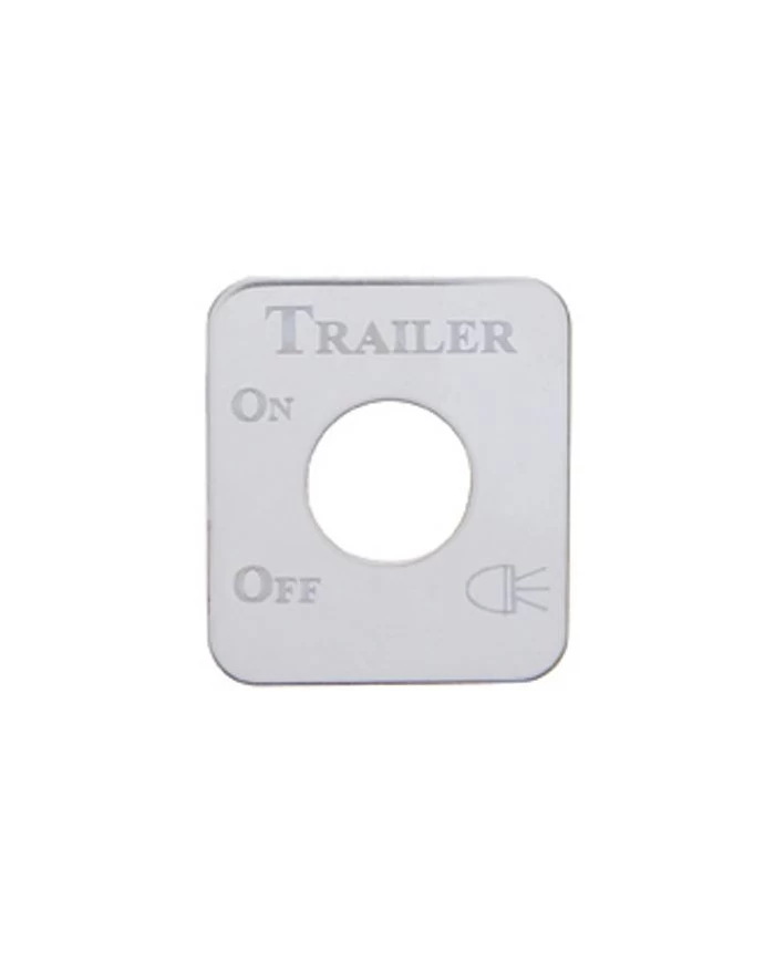 (CARD) STAINLESS STEEL KENWORTH SWITCH PLATE - TRAILER LIGHT (CARD) STAINLESS STEEL KENWORTH SWITCH PLATE - TRAILER LIGHT