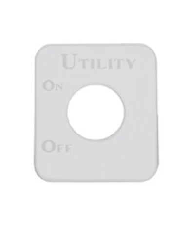 (CARD) STAINLESS STEEL KENWORTH SWITCH PLATE - UTILITY LIGHT (CARD) STAINLESS STEEL KENWORTH SWITCH PLATE - UTILITY LIGHT