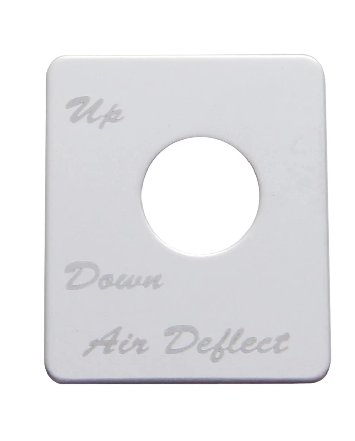(CARD) STAINLESS STEEL PETERBILT SWITCH PLATE - AIR DEFLECTOR (CARD) STAINLESS STEEL PETERBILT SWITCH PLATE - AIR DEFLECTOR