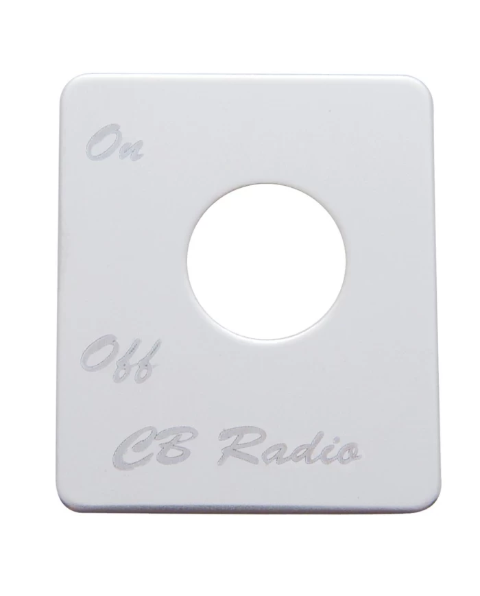 (CARD) STAINLESS STEEL PETERBILT SWITCH PLATE - C.B. RADIO (CARD) STAINLESS STEEL PETERBILT SWITCH PLATE - C.B. RADIO