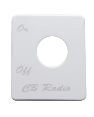 (CARD) STAINLESS STEEL PETERBILT SWITCH PLATE - C.B. RADIO (CARD) STAINLESS STEEL PETERBILT SWITCH PLATE - C.B. RADIO