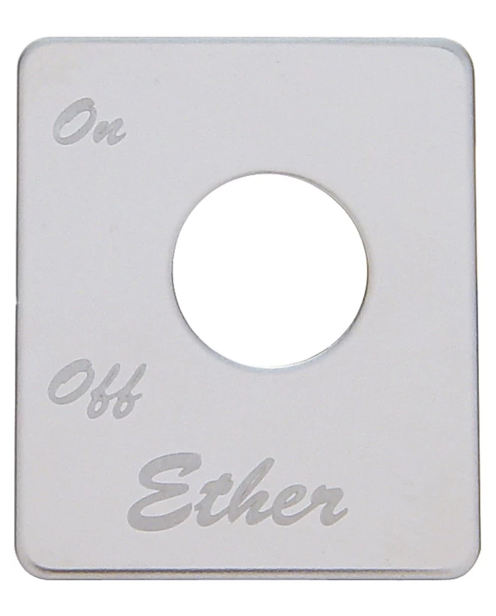 (CARD) STAINLESS STEEL PETERBILT SWITCH PLATE - ETHER (CARD) STAINLESS STEEL PETERBILT SWITCH PLATE - ETHER