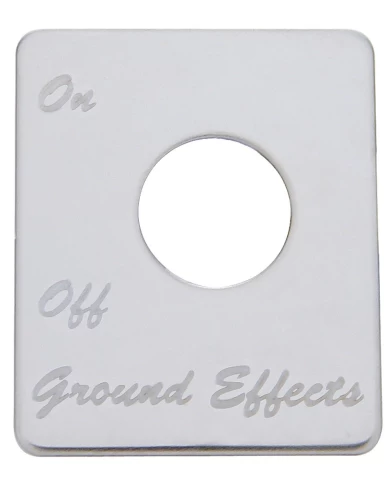 (CARD) STAINLESS STEEL PETERBILT SWITCH PLATE - GROUND EFFECTS (CARD) STAINLESS STEEL PETERBILT SWITCH PLATE - GROUND EFFECTS