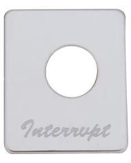 (CARD) STAINLESS STEEL PETERBILT SWITCH PLATE - INTERRUPT