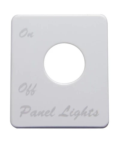 (CARD) STAINLESS STEEL PETERBILT SWITCH PLATE - PANEL LIGHTS (CARD) STAINLESS STEEL PETERBILT SWITCH PLATE - PANEL LIGHTS