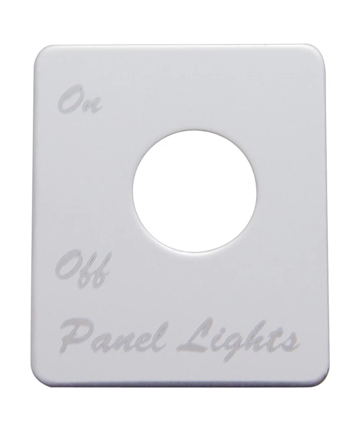 (CARD) STAINLESS STEEL PETERBILT SWITCH PLATE - PANEL LIGHTS
