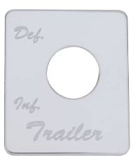 (CARD) STAINLESS STEEL PETERBILT SWITCH PLATE - TRAILER AIR SUSPENSION (CARD) STAINLESS STEEL PETERBILT SWITCH PLATE - TRAILER AIR SUSPENSION