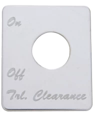 (CARD) STAINLESS STEEL PETERBILT SWITCH PLATE - TRAILER CLEARANCE (CARD) STAINLESS STEEL PETERBILT SWITCH PLATE - TRAILER CLEARANCE