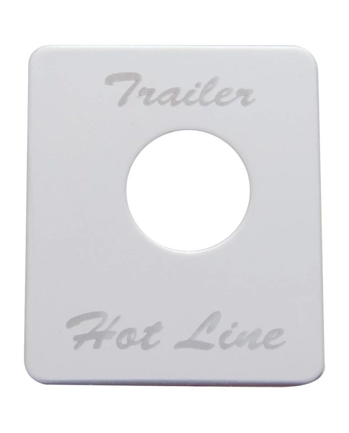 (CARD) STAINLESS STEEL PETERBILT SWITCH PLATE - TRAILER HOT LINE (CARD) STAINLESS STEEL PETERBILT SWITCH PLATE - TRAILER HOT LINE