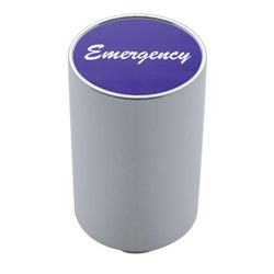UP23757-"Emergency" 3" Air Valve Knob - Purple Aluminum Sticker
