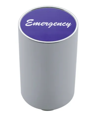 UP23757-"Emergency" 3" Air Valve Knob - Purple Aluminum Sticker