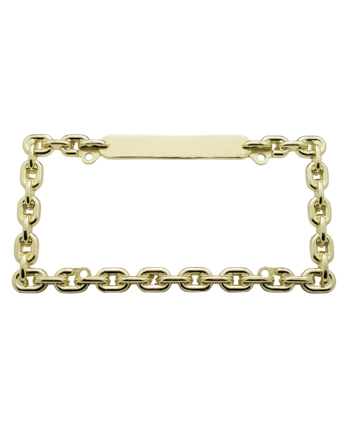 (CARD) BRASS GOLD CHAIN LICENSE FRAME (CARD) BRASS GOLD CHAIN LICENSE FRAME