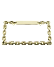 (CARD) BRASS GOLD CHAIN LICENSE FRAME (CARD) BRASS GOLD CHAIN LICENSE FRAME
