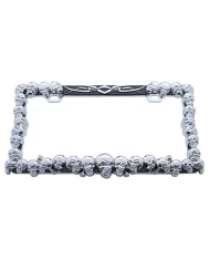 (CARD) CHROME SKULLS LICENSE PLATE FRAME (CARD) CHROME SKULLS LICENSE PLATE FRAME