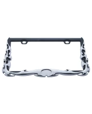 (CARD) CHROME FLAME LICENSE PLATE FRAME (CARD) CHROME FLAME LICENSE PLATE FRAME