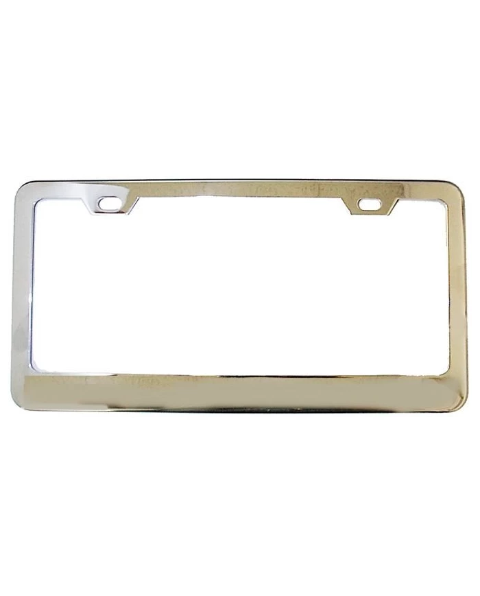 (CARD) CHROME PLAIN 1 1/16" WIDE BOTTOM LICENSE FRAME - 2 HOLES