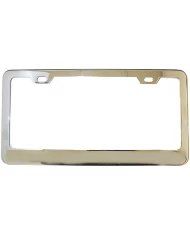 (CARD) CHROME PLAIN 1 1/16" WIDE BOTTOM LICENSE FRAME - 2 HOLES