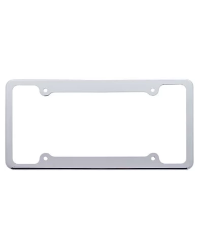 (CARD) CHROME NEW LICENSE FRAME - 4 HOLES (CARD) CHROME NEW LICENSE FRAME - 4 HOLES