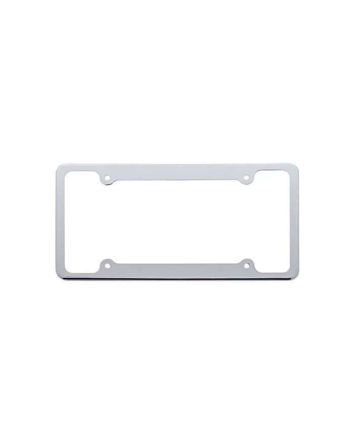 (CARD) CHROME NEW LICENSE FRAME - 4 HOLES