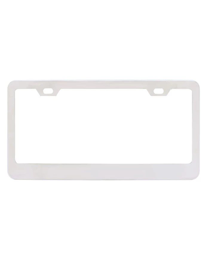 (BULK) CHROME WIDE BOTTOM 2 HOLE LICENSE PLATE FRAME