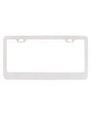 (BULK) CHROME WIDE BOTTOM 2 HOLE LICENSE PLATE FRAME
