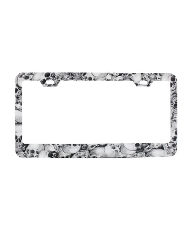 (CARD) SKULL WIDE BOTTOM LICENSE FRAME (CARD) SKULL WIDE BOTTOM LICENSE FRAME