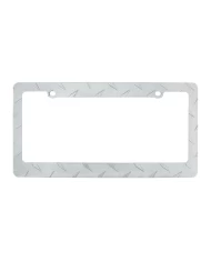(CARD) CHROME DIAMOND PLATE LICENSE FRAME (CARD) CHROME DIAMOND PLATE LICENSE FRAME