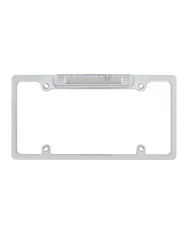 (CARD) CHROME DELUXELED LICENSE PLATE FRAME - 8 WHITE LED (CARD) CHROME DELUXELED LICENSE PLATE FRAME - 8 WHITE LED