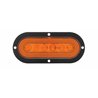 UP36954-22 LED 6" Oval Flange Mount GloLight (Turn Signal) - Amber LED/Amber Lens